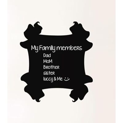 Ambiance Sticker Kreidetafel – Wandsticker, selbstklebend, abwischbar, Rahmendesign – H 95 x L 85 cm Ambiance Sticker Kreidetafel – Wandsticker, selbstklebend, abwischbar, Rahmendesign – H 95 x L 85 cm