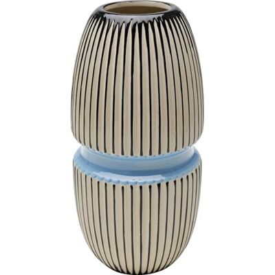 Kare Design Vase Calabria, Blau, Deko Vase, Blumenvase, Porzellan, handgearbeitet, Unikat, 31 cm (H) Kare Design Vase Calabria, Blau, Deko Vase, Blumenvase, Porzellan, handgearbeitet, Unikat, 31 cm (H)