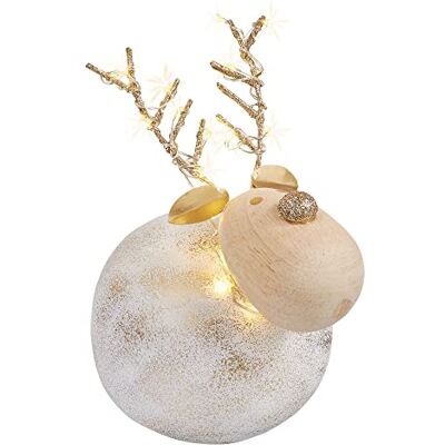 hellum LED Dekofigur Beton-Rentier, Weihnachten, warmweiß, batteriebetrieben (3xLR44 inkl.), 12x10cm, für Innen, Winter-Dekoration, 524109 hellum LED Dekofigur Beton-Rentier, Weihnachten, warmweiß, batteriebetrieben (3xLR44 inkl.), 12x10cm, für Innen, Winter-Dekoration, 524109