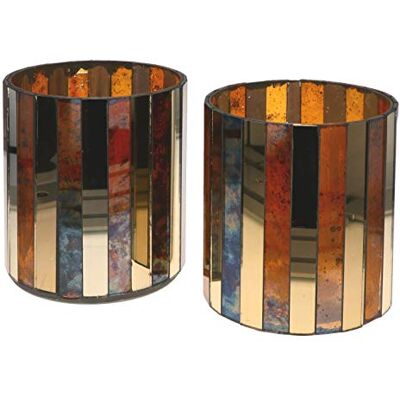 Wuona Objects Nona RAJA 2966-9x10cm 2er Set Mosaik Teelichtglas Teelichtgläser Kerzenglas Kerzengläser Mosaikglas orientalisch Vintage Wuona Objects Nona RAJA 2966-9x10cm 2er Set Mosaik Teelichtglas Teelichtgläser Kerzenglas Kerzengläser Mosaikglas orientalisch Vintage