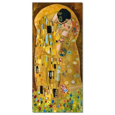 Wallario Selbstklebende Türtapete Der Kuss von Klimt Türposter 93 x 205 cm Abwischbar, rückstandsfrei zu entfernen Wallario Selbstklebende Türtapete Der Kuss von Klimt Türposter 93 x 205 cm Abwischbar, rückstandsfrei zu entfernen