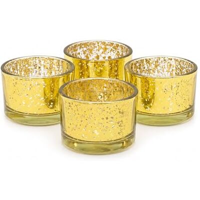 Creativery Teelichtgläser 5,1 x 3,3 cm Glas 4er Set runde Teelichthalter für Teelichter bis 38 mm Kerzengläser für kleine Kerzen bis Ø 4 cm Gold Creativery Teelichtgläser 5,1 x 3,3 cm Glas 4er Set runde Teelichthalter für Teelichter bis 38 mm Kerzengläser für kleine Kerzen bis Ø 4 cm Gold