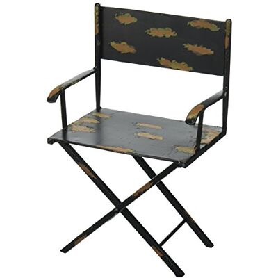 Design Toscano Maßstabsgetreuer Regisseurstuhl aus Metall Design Toscano Maßstabsgetreuer Regisseurstuhl aus Metall