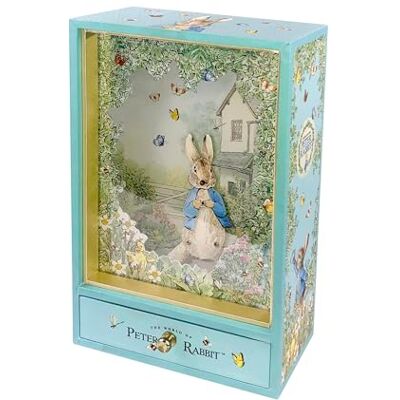 Trousselier Peter Rabbit – Große Spieluhr aus Holz, traditionell, Stein, Hase, Garten, Spieluhr, für Jungen, Mädchen, Baby, Kinder, Geschenk zur Taufe und Geburt Trousselier Peter Rabbit – Große Spieluhr aus Holz, traditionell, Stein, Hase, Garten, Spieluhr, für Jungen, Mädchen, Baby, Kinder, Geschenk zur Taufe und Geburt
