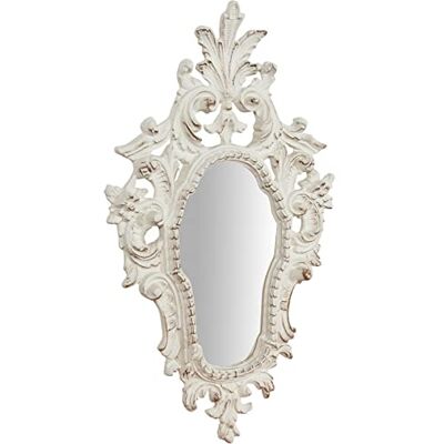 Biscottini INTERNATIONAL ART TRADING Shabby Chic Wandspiegel 41x26 cm Dekorative Wandspiegel Eingangsspiegel Biscottini INTERNATIONAL ART TRADING Shabby Chic Wandspiegel 41x26 cm Dekorative Wandspiegel Eingangsspiegel
