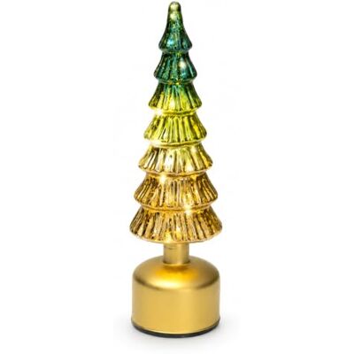 Lumineo Micro LED Rotierender Glasbaum 33cm mit Flash Effekt Grün Gold Batteriebetriebene Weihnachtsdeko Leuchtende Baumfigur für Advent Winterzeit und Festtage Lumineo Micro LED Rotierender Glasbaum 33cm mit Flash Effekt Grün Gold Batteriebetriebene Weihnachtsdeko Leuchtende Baumfigur für Advent Winterzeit und Festtage