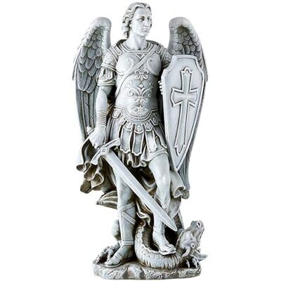 Avalon Gallery Gartenstatue – Erzengel, Heiliger Michael der Krieger, für drinnen und draußen, katholische Skulptur, 31,1 cm hoch, klein Avalon Gallery Gartenstatue – Erzengel, Heiliger Michael der Krieger, für drinnen und draußen, katholische Skulptur, 31,1 cm hoch, klein