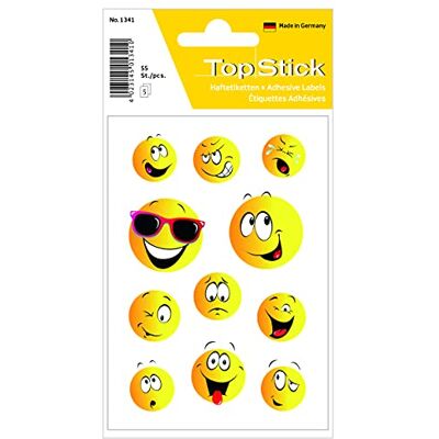 TopStick 1341 Aufkleber Smiley klein groß, 550 Stück, Belohnung Sticker mit lustigen Emoji Gesicht Motiv, Kinder Etiketten für Schule Grundschule Schüler Tagebuch Scrapbooking Geburtstag Deko Basteln TopStick 1341 Aufkleber Smiley klein groß, 550 Stück, Belohnung Sticker mit lustigen Emoji Gesicht Motiv, Kinder Etiketten für Schule Grundschule Schüler Tagebuch Scrapbooking Geburtstag Deko Basteln