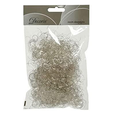 Decoris Engelshaar gelockt Metallic Silber 15g zum Dekorieren Basteln Verzieren Schmücken und Kreieren Bastelmaterial DIY Curly Lametta Decoris Engelshaar gelockt Metallic Silber 15g zum Dekorieren Basteln Verzieren Schmücken und Kreieren Bastelmaterial DIY Curly Lametta