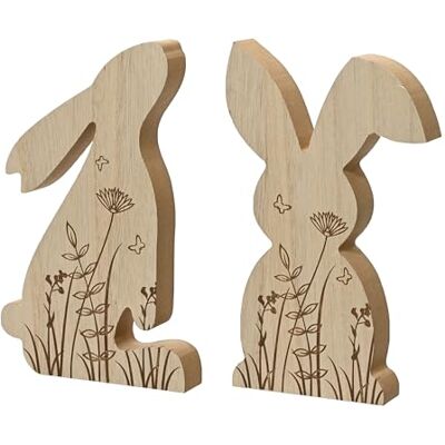 Decoris Deko Aufsteller Osterhase Holz 22cm groß & bruchfest Dekohase für Ostern Frühling Osterdeko Osterschmuck Frühingsdeko Tischdeko Dekofiguren Natur Braun Decoris Deko Aufsteller Osterhase Holz 22cm groß & bruchfest Dekohase für Ostern Frühling Osterdeko Osterschmuck Frühingsdeko Tischdeko Dekofiguren Natur Braun