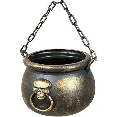 Boland 72000 Kessel Totenkopf, Hexenkessel für Süßigkeiten oder Snacks, 13 x 19 cm, Dekoration für Karneval oder Halloween, Süßes oder Saueres Boland 72000 Kessel Totenkopf, Hexenkessel für Süßigkeiten oder Snacks, 13 x 19 cm, Dekoration für Karneval oder Halloween, Süßes oder Saueres