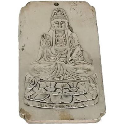 lachineuse Talisman Göttin GuanYin – Feng Shui Glück & Schutz – Talisman aus tibetischem Silber, 10 x 5,5 cm – buddhistische Traditionen – Deko Zen Haus Büro – Geschenkidee China, Japan, Asien lachineuse Talisman Göttin GuanYin – Feng Shui Glück & Schutz – Talisman aus tibetischem Silber, 10 x 5,5 cm – buddhistische Traditionen – Deko Zen Haus Büro – Geschenkidee China, Japan, Asien