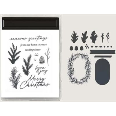 Aruieys Klarstempel & Metallstanzen Set, Weihnachten 2026 Neu Halloween, DIY Scrapbooking Basteln für Geburtstag‑ und Feiertags‑Grußkarten Aruieys Klarstempel & Metallstanzen Set, Weihnachten 2026 Neu Halloween, DIY Scrapbooking Basteln für Geburtstag‑ und Feiertags‑Grußkarten