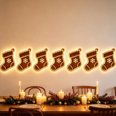 Generic 3D Beleuchteter Holz Rentier Weihnachtsdeko, Fliegender Santa Schlitten Warme Rückseitenbeleuchtung zum Aufkleben, LED-Rentier Deko aus echtem Holz, zum selbstklebenden Anbringen im Eingangsbereich Generic 3D Beleuchteter Holz Rentier Weihnachtsdeko, Fliegender Santa Schlitten Warme Rückseitenbeleuchtung zum Aufkleben, LED-Rentier Deko aus echtem Holz, zum selbstklebenden Anbringen im Eingangsbereich