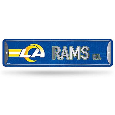 Rico Industries NFL Los Angeles Rams Home Decor Metall Straßenschild (10,2 x 38,1 cm) – ideal für Zuhause, Büro, Schlafzimmer und Männerhöhle – hergestellt Rico Industries NFL Los Angeles Rams Home Decor Metall Straßenschild (10,2 x 38,1 cm) – ideal für Zuhause, Büro, Schlafzimmer und Männerhöhle – hergestellt