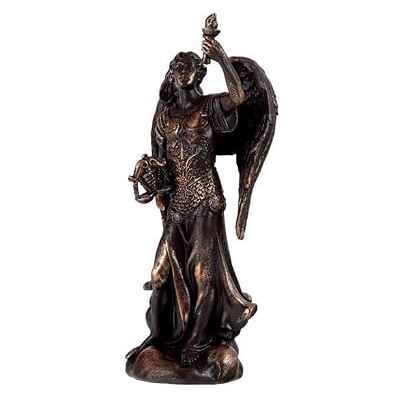 DRW Figur Erzengel Sankt Uriel Bronze Harz handbemalt 13 cm DRW Figur Erzengel Sankt Uriel Bronze Harz handbemalt 13 cm
