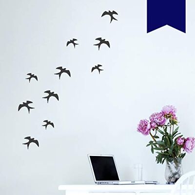 WANDKINGS Wandtattoo Schwalben A4 Set 21 x 30 cm Dunkelblau 35 Farben zur Wahl WANDKINGS Wandtattoo Schwalben A4 Set 21 x 30 cm Dunkelblau 35 Farben zur Wahl