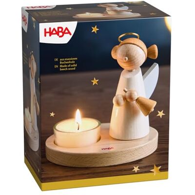 HABA Engel mit Teelicht – Weihnachtliche Holz-Dekoration aus Buchenholz – Stilvoller Schutzengel für Advent & Festliche Atmosphäre – 2012297001 HABA Engel mit Teelicht – Weihnachtliche Holz-Dekoration aus Buchenholz – Stilvoller Schutzengel für Advent & Festliche Atmosphäre – 2012297001