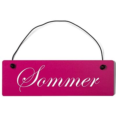 Homeyourself Sommer Dekoschild Türschild pink mit Draht Homeyourself Sommer Dekoschild Türschild pink mit Draht