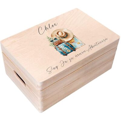 Creative Personalisierte Erinnerungsbox Reise Andenken Holzkiste mit Deckel 30 x 20 x 14 cm Geschenkidee Geburtstag Ostern Aufbewahrungsbox für Urlaubsfotos Souvenirs Memory Box Creative Personalisierte Erinnerungsbox Reise Andenken Holzkiste mit Deckel 30 x 20 x 14 cm Geschenkidee Geburtstag Ostern Aufbewahrungsbox für Urlaubsfotos Souvenirs Memory Box
