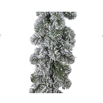 Decoris Tannengirlande künstlich 2.7m x ca. 20cm mit Schnee Weihnachtsgirlande grün Decoris Tannengirlande künstlich 2.7m x ca. 20cm mit Schnee Weihnachtsgirlande grün
