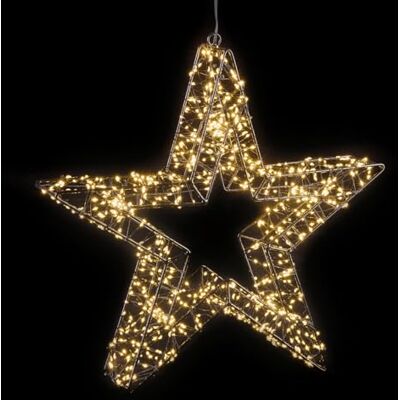 Lunartec Fenster-Deko Weihnachten: 3D-LED-Lichterstern, Firework-Effekt, 960 LEDs, warmweiß, IP44, 38 cm (Fensterdeko Weihnachten, Fensterdekos) Lunartec Fenster-Deko Weihnachten: 3D-LED-Lichterstern, Firework-Effekt, 960 LEDs, warmweiß, IP44, 38 cm (Fensterdeko Weihnachten, Fensterdekos)