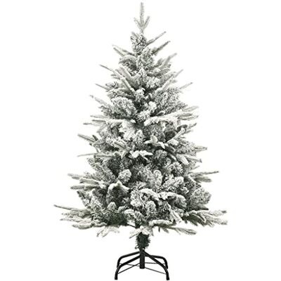 vidaXL Künstlicher Weihnachtsbaum Beschneit Tannenbaum Christbaum Dekobaum Kunstbaum Weihnachten Dekoration Weihnachtsdeko Grün 120cm PVC PE vidaXL Künstlicher Weihnachtsbaum Beschneit Tannenbaum Christbaum Dekobaum Kunstbaum Weihnachten Dekoration Weihnachtsdeko Grün 120cm PVC PE