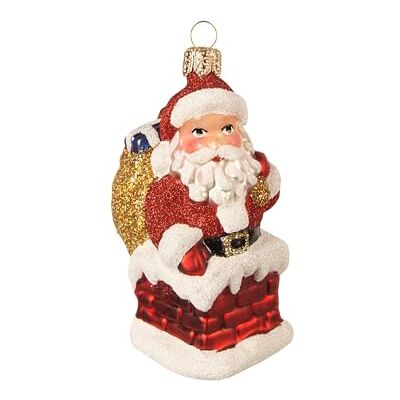 Unbekannt Christbaumschmuck Figuren (Weihnachtsmann mit Schornstein/Kamin 7,5cm) Weihnachtskugeln Weihnachtsbaumschmuck Christbaumkugeln Deko Glas Unbekannt Christbaumschmuck Figuren (Weihnachtsmann mit Schornstein/Kamin 7,5cm) Weihnachtskugeln Weihnachtsbaumschmuck Christbaumkugeln Deko Glas