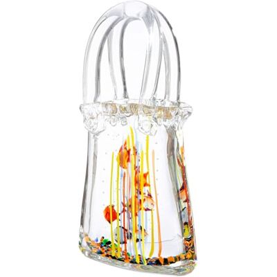 Glas Art Dekoobjekt Skulptur Fische klar Höhe 30cm Glas Handtaschenform Dekofigur Glas Art Dekoobjekt Skulptur Fische klar Höhe 30cm Glas Handtaschenform Dekofigur