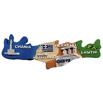 Wedarego Wedare Magnet Kreta Griechenland 3D Karte Kühlschrankmagnet Souvenir Resin Collection, Kreta Kühlschrankmagnet Geschenk Magnetic Sticker Home Kitchen Decoration Wedarego Wedare Magnet Kreta Griechenland 3D Karte Kühlschrankmagnet Souvenir Resin Collection, Kreta Kühlschrankmagnet Geschenk Magnetic Sticker Home Kitchen Decoration