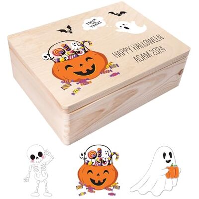 Creative Halloween Deko Outdoor Innen für Süßigkeiten Personalisierte Holzkiste Geschenkbox Box für Süßes oder Saures Individuelles Geschenk Garten Accessoires Dekoration Schale Creative Halloween Deko Outdoor Innen für Süßigkeiten Personalisierte Holzkiste Geschenkbox Box für Süßes oder Saures Individuelles Geschenk Garten Accessoires Dekoration Schale