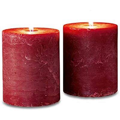 Loberon Kerze 2er Set Oviedo, rot von Hand Gearbeitet Durchgefärbt Lange Brenndauer Geruchslos Stumpenkerzen Paraffinwachs Loberon Kerze 2er Set Oviedo, rot von Hand Gearbeitet Durchgefärbt Lange Brenndauer Geruchslos Stumpenkerzen Paraffinwachs