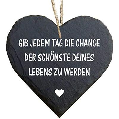 Homeyourself Herz Schieferherz Schiefer Schieferschild 10 x 10 cm Gib jedem Tag die Chance der schönste deines Lebens zu Werden schwarz Dekoschild Wandschild Schild Stein Geschenk Homeyourself Herz Schieferherz Schiefer Schieferschild 10 x 10 cm Gib jedem Tag die Chance der schönste deines Lebens zu Werden schwarz Dekoschild Wandschild Schild Stein Geschenk
