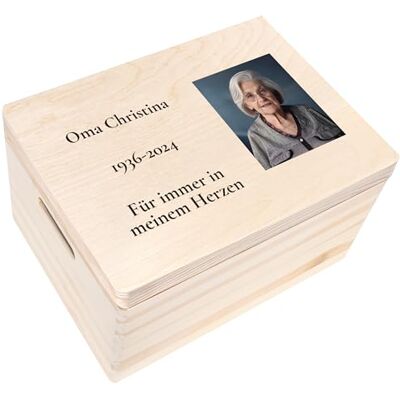 Creative Trauerkiste Erinnerungen Holz Trauer Personalisiert mit Namen Wunschtext, Foto für / wie Trauerkarte Besonders, Kondolenzkarte, Beileidskarte In Gedenk, Andenken an Verstorbene Creative Trauerkiste Erinnerungen Holz Trauer Personalisiert mit Namen Wunschtext, Foto für / wie Trauerkarte Besonders, Kondolenzkarte, Beileidskarte In Gedenk, Andenken an Verstorbene