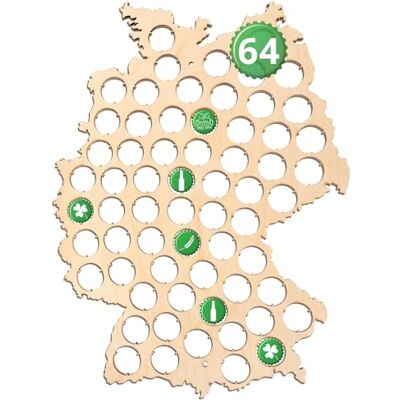Creative Deutschlandkarte Kronkorken Sammler Bierkarte Deutschland aus Sperrholz Für 64 Flaschenverschluss Handgefertigt Holz Deko Wanddeko Maße 32,5 x 44 x 0,5 cm Bar Bier Geschenk Creative Deutschlandkarte Kronkorken Sammler Bierkarte Deutschland aus Sperrholz Für 64 Flaschenverschluss Handgefertigt Holz Deko Wanddeko Maße 32,5 x 44 x 0,5 cm Bar Bier Geschenk