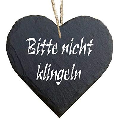Homeyourself Herz Schieferherz Schiefer Schieferschild 10 x 10 cm Bitte Nicht klingeln schwarz Dekoschild Wandschild Schild Stein Geschenk Homeyourself Herz Schieferherz Schiefer Schieferschild 10 x 10 cm Bitte Nicht klingeln schwarz Dekoschild Wandschild Schild Stein Geschenk