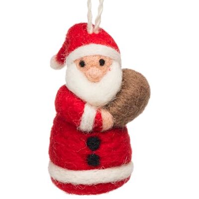 SIKORA Filz Anhänger hangemachter Christbaumschmuck aus Wollfilz Deko Figur Weihnachten Ornament Handmade in Nepal, Farbe:Weihnachtsmann 9cm FZ17 SIKORA Filz Anhänger hangemachter Christbaumschmuck aus Wollfilz Deko Figur Weihnachten Ornament Handmade in Nepal, Farbe:Weihnachtsmann 9cm FZ17