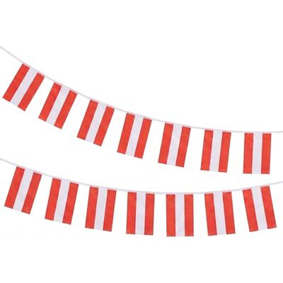 Sonia Originelli Österreich Fahnen-Girlande ca. 4,5 m Dekogirlande in der österreichischen Nationalflagge für WM, EM und Public Viewing Sonia Originelli Österreich Fahnen-Girlande ca. 4,5 m Dekogirlande in der österreichischen Nationalflagge für WM, EM und Public Viewing