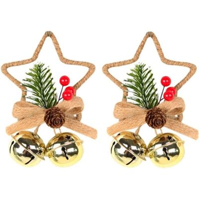 Wudhgslc Weihnachtsglocken Christbaumglocken Gold 2er Set Anhänger Christbaumglocken einfache Aufhängung dank beiliegender Schleifen – dekorativ, langlebig + Kunststoff, einsatzbereit Wudhgslc Weihnachtsglocken Christbaumglocken Gold 2er Set Anhänger Christbaumglocken einfache Aufhängung dank beiliegender Schleifen – dekorativ, langlebig + Kunststoff, einsatzbereit
