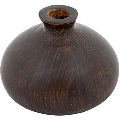 Creative Dekorative Vase aus Paulownia-Holz, Espresso-Finish, Dunkelbraun Creative Dekorative Vase aus Paulownia-Holz, Espresso-Finish, Dunkelbraun