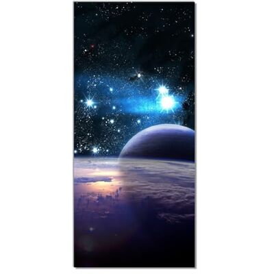 Wallario Selbstklebende Türtapete Planeten im Weltall Türposter 93 x 205 cm Abwischbar, rückstandsfrei zu entfernen Wallario Selbstklebende Türtapete Planeten im Weltall Türposter 93 x 205 cm Abwischbar, rückstandsfrei zu entfernen
