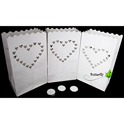 Creativery 10 Kerzentüten Candlebags Deko Laterne Windlicht Lichttüten Luminarias Papier (Großes Herz) Creativery 10 Kerzentüten Candlebags Deko Laterne Windlicht Lichttüten Luminarias Papier (Großes Herz)