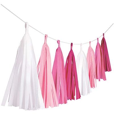 amscan 9904611 Fransengirlande Hot Pink, Länge 3 m, Hängedekoration, Geburtstag, Mottoparty, Karneval amscan 9904611 Fransengirlande Hot Pink, Länge 3 m, Hängedekoration, Geburtstag, Mottoparty, Karneval