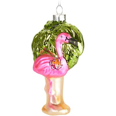 BRUBAKER Flamingo Pink mit Palme Weihnachtskugel aus Glas Handbemalt und Mundgeblasen Christbaumschmuck Lustig Christbaumkugel Figuren Weihnachtsdeko Anhänger Deko Baumkugel BRUBAKER Flamingo Pink mit Palme Weihnachtskugel aus Glas Handbemalt und Mundgeblasen Christbaumschmuck Lustig Christbaumkugel Figuren Weihnachtsdeko Anhänger Deko Baumkugel