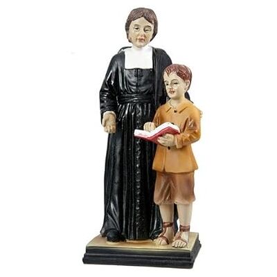 DRW Figur St. Johannes des Täufers von Salle Patron der Pädagogen und Lehrer aus Harz, 6 x 5 x 15 cm DRW Figur St. Johannes des Täufers von Salle Patron der Pädagogen und Lehrer aus Harz, 6 x 5 x 15 cm