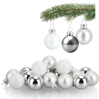 com-four ® 20x Mini-Christbaumkugeln aus Glas, kleine Weihnachtskugeln Baumschmuck für den Weihnachtsbaum Ø 3 cm com-four ® 20x Mini-Christbaumkugeln aus Glas, kleine Weihnachtskugeln Baumschmuck für den Weihnachtsbaum Ø 3 cm