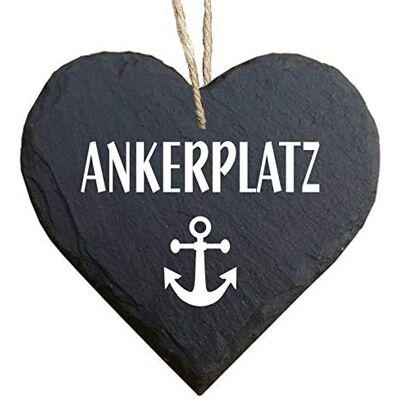 Homeyourself Herz Schieferherz Schiefer Schieferschild 10 x 10 cm Ankerplatz schwarz Dekoschild Wandschild Schild Stein Zuhause Anker Homeyourself Herz Schieferherz Schiefer Schieferschild 10 x 10 cm Ankerplatz schwarz Dekoschild Wandschild Schild Stein Zuhause Anker