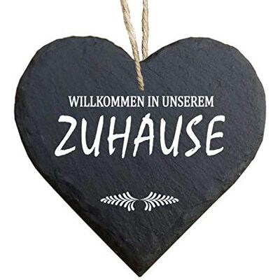 Homeyourself Herz Schieferherz Schiefer Schieferschild 10 x 10 cm Willkommen in unserem Zuhause schwarz Dekoschild Wandschild Schild Stein Zuhause Haus Einweihung Wohnung Homeyourself Herz Schieferherz Schiefer Schieferschild 10 x 10 cm Willkommen in unserem Zuhause schwarz Dekoschild Wandschild Schild Stein Zuhause Haus Einweihung Wohnung