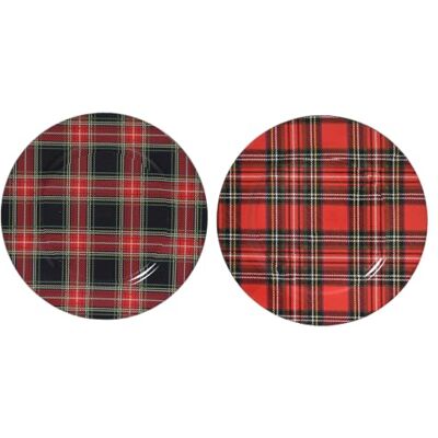 Decoris Dekoteller Kunststoff 33cm Tartan-Karo Muster Rot 1 Stück Sortiert Servierteller / Weihnachtliche Dekoschale Deko Platte / Christmas Tray Tischdeko Adventsdeko Weihnachtsdeko Winter Deko Decoris Dekoteller Kunststoff 33cm Tartan-Karo Muster Rot 1 Stück Sortiert Servierteller / Weihnachtliche Dekoschale Deko Platte / Christmas Tray Tischdeko Adventsdeko Weihnachtsdeko Winter Deko