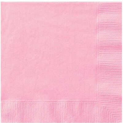 Unique 80071 Papierservietten – 13 cm – Hellrosa Farbe – 20 Stück (1 Stück), Light Pink Unique 80071 Papierservietten – 13 cm – Hellrosa Farbe – 20 Stück (1 Stück), Light Pink